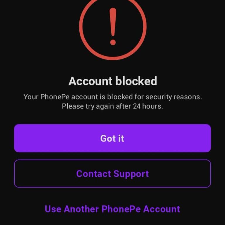 PhonePe Account Blocked for One Month and Support Tickets Closed