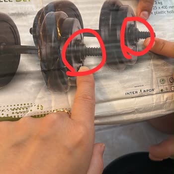 Koçtaş'tan Alınan Vinyl Dumbbell Setinde 4 Eksik Vida