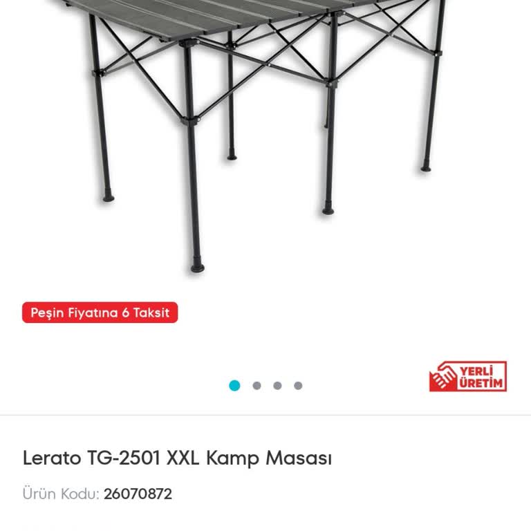 Kurulum Kılavuzu Eksikliği Nedeniyle Lerato XXL Kamp Masası Kurulamıyor