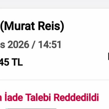 Trendyol Yemek İade Talebini Reddediyor