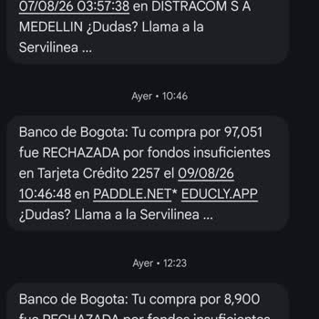 Problema con cobros recurrentes de Educly, solicito detener los cargos