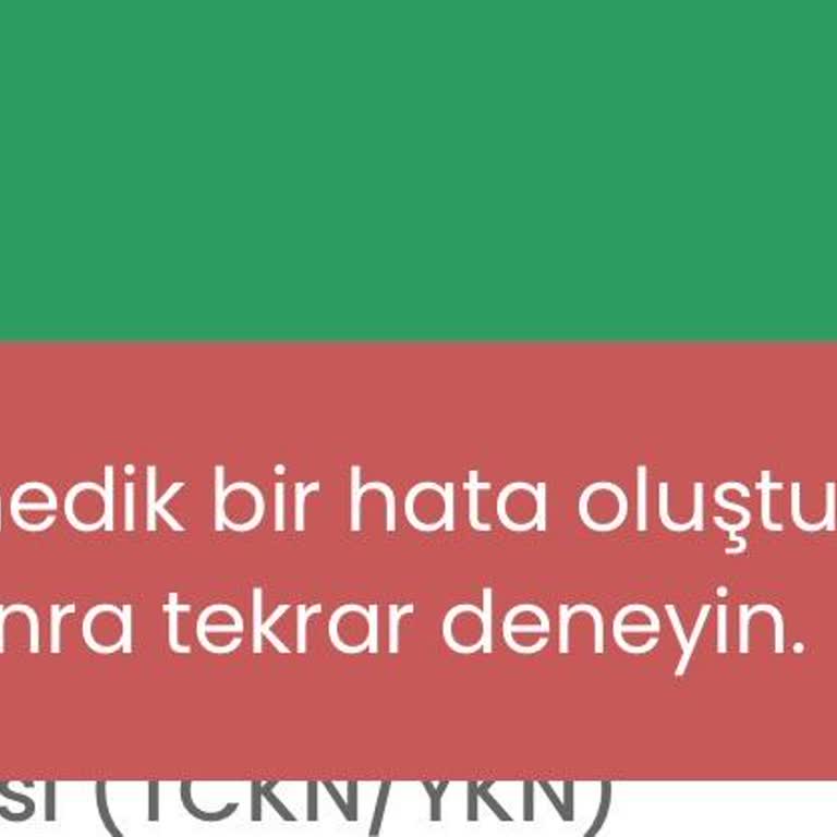 Beklenmedik Hata Nedeniyle Geri Dönüşüm Uygulamasına Giriş Yapamıyorum