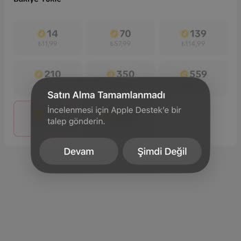 TikTok Jeton Satın Alımında Vodafone Ödeme Limiti Olmasına Rağmen Tamamlanmadı Hatası
