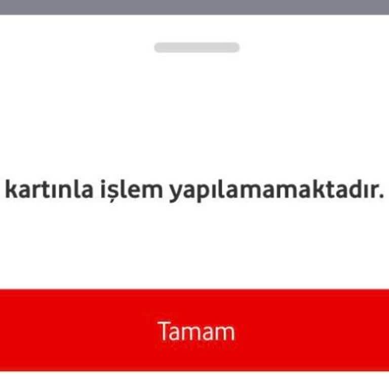 Vodafone Pay Para Yükleme Sorunu: Kredi Kartı Reddediliyor