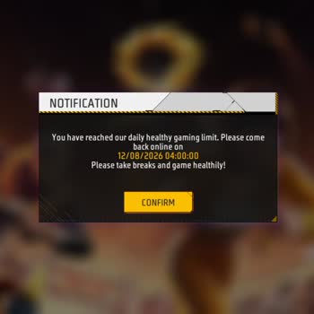 Free Fire Max Daily Healthy Gaming Limit Blocks Account Access