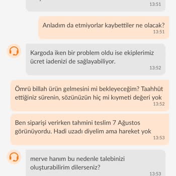 Teslim Edilmemiş Ürün Nedeniyle İptal Ve Tam İade Talebi