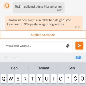 Teslim Edilmemiş Ürün Nedeniyle İptal Ve Tam İade Talebi