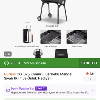 Görsellerde Tam Set Gösterilen Barbekünün Parçaları Eksik Gönderildi