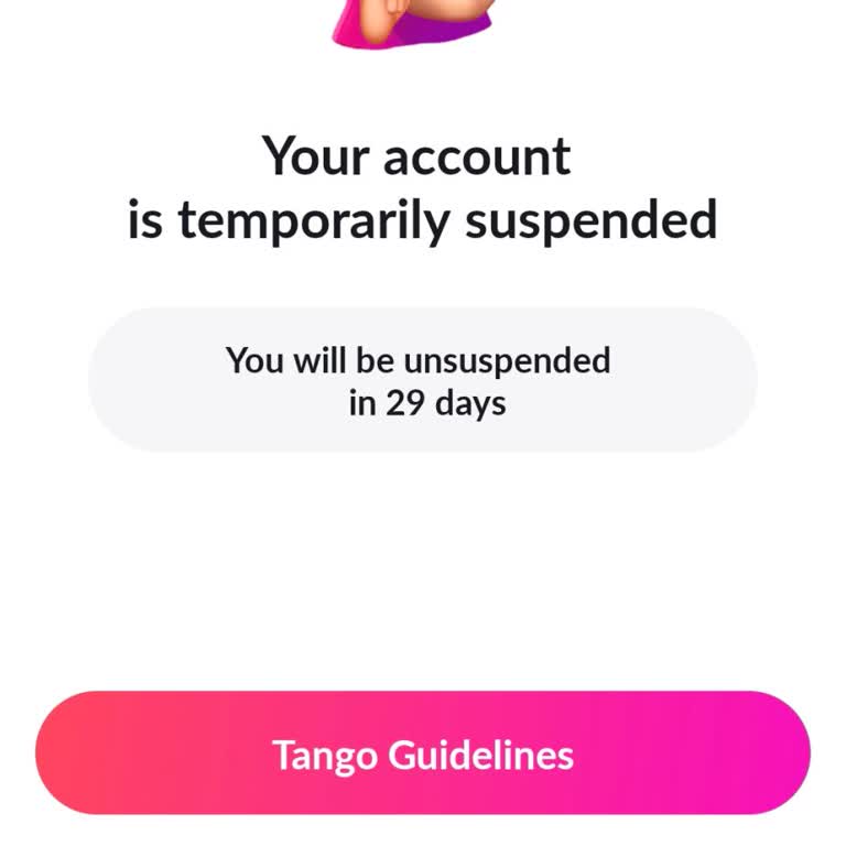 Please Recover My Suspended Tango Account