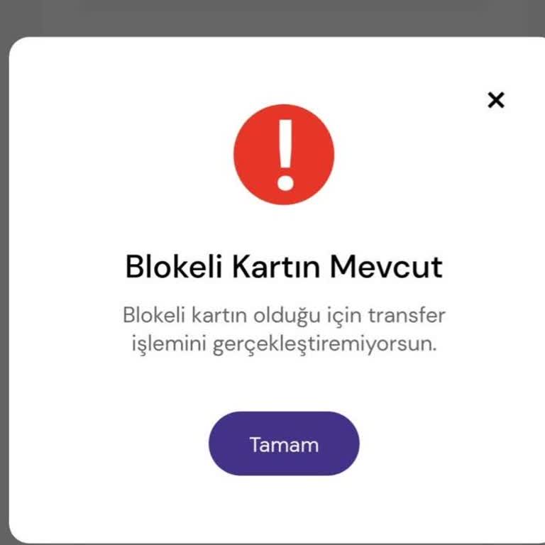 Tami Uygulamasında Bloke Kart Kira Transferini Engelliyor