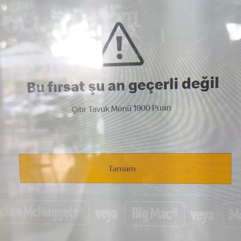 McDonald’s Uygulamasında Puan Kullanma Sorunu Ve Mağduriyet