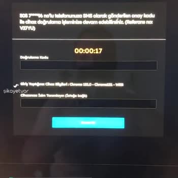 Tod TV Cihaz Doğrulama Kodu Alamama