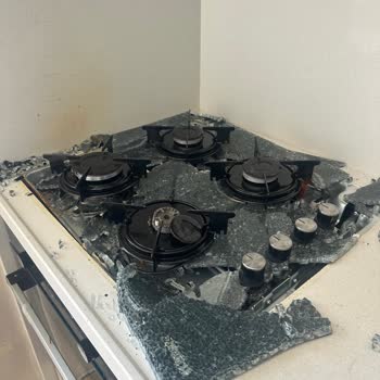 Kumtel Ankastre Ocak Camı Patladı, Servis Gelmedi Ve İade Reddi