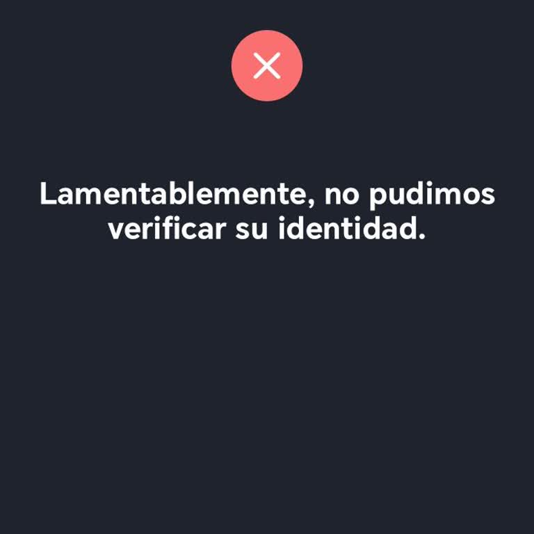 Problemas con verificación de identidad en Tango, solicito solución