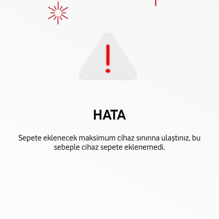 Faturama Ek Cihaz Alırken Sepet Sınırı Hatası Görüyorum