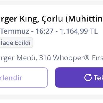 Getir İptal Edilen Siparişin İadesi Hesaba Yansımıyor
