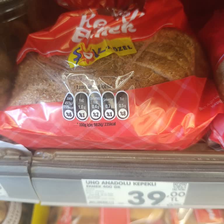 Şok Markette UNO Kepekli Ekmek 100 Gram İçin 39 TL Fahiş Fiyat