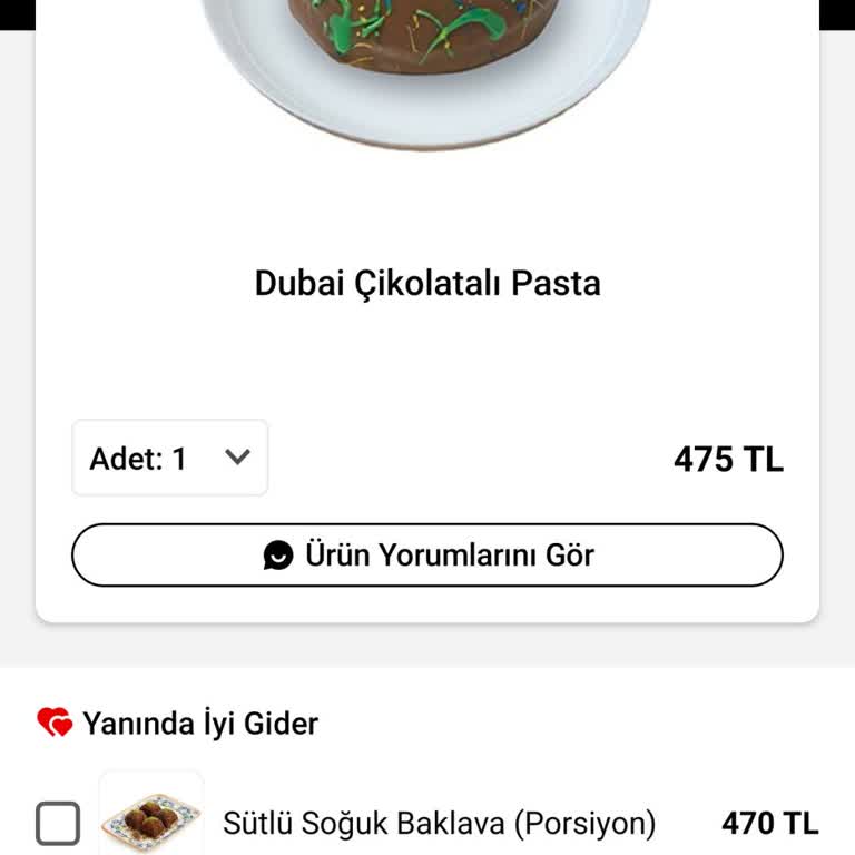 Mado'dan Erimiş Ve Boş Gelen Dubai Çikolatalı Pasta İçin Ücret İadesi Talebi