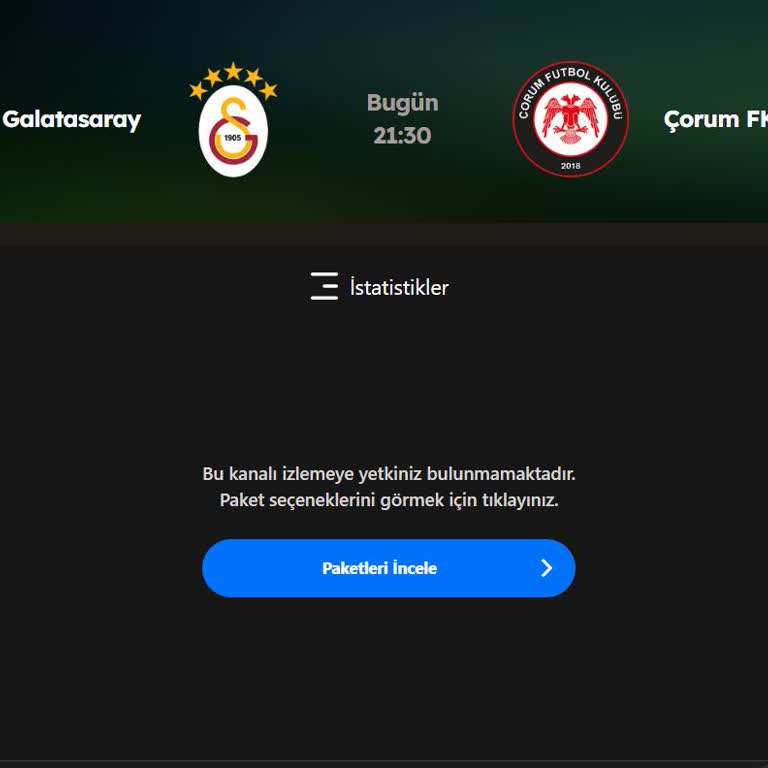 4 Ekran Eğlence Paketi Aktif Değil, Maç İzlenemiyor Ve Destek Yanıtsız