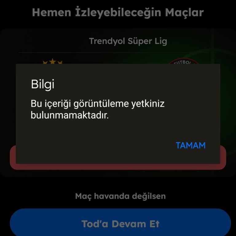 4.068 TL'lik Spor Paketi Aktif Değil, İçerik Erişimi Engellendi