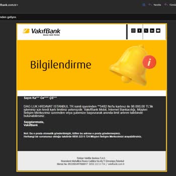 VakıfBank Kredi Kartımda Yetkisiz 195.000 TL İşlemler Ve Güvenlik Açığı