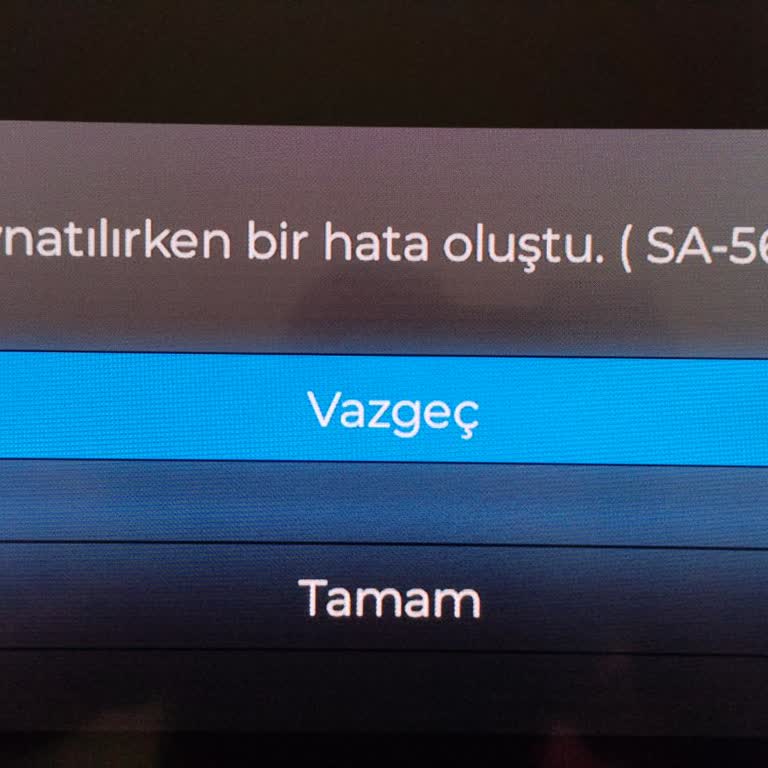 Tod TV Yayın Hatası (SA-56934555): Maça Ve Filmlere Erişilemiyor