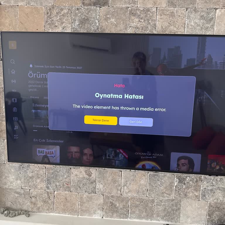 Samsung TV'deki Tod Uygulamasının Oynatma Hatası Ve Destek Eksikliği