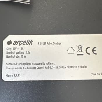 Arçelik Robot Süpürgem Sık Arızalar Veriyor, Kalıcı Çözüm Ve Ürün Değişimi Talep Ediyorum