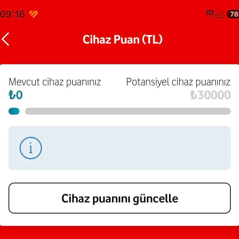 Cihaz Puanı Yanlış Gösteriliyor: 2 TL Yerine 30.000 TL Olmalı