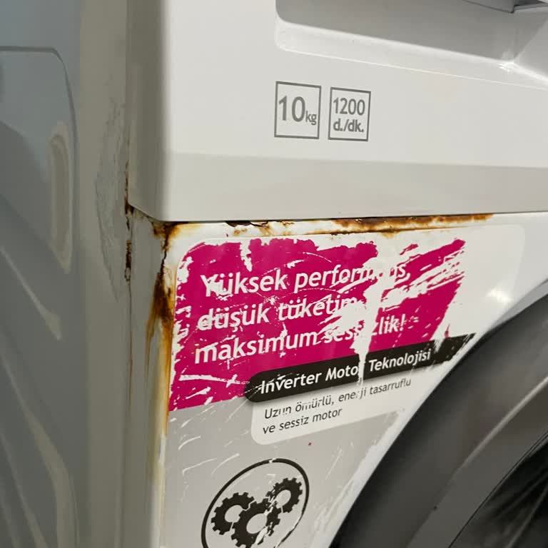 Altus Çamaşır Makinesinde Etikette Hızlı Paslanma Ve Yıpranma Değişim Talebi