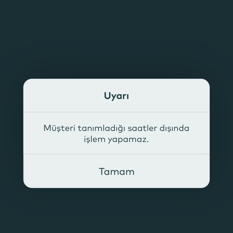 Mobil Bankacılık Uygulamasına Girişte Saat Kısıtlaması Sorunu