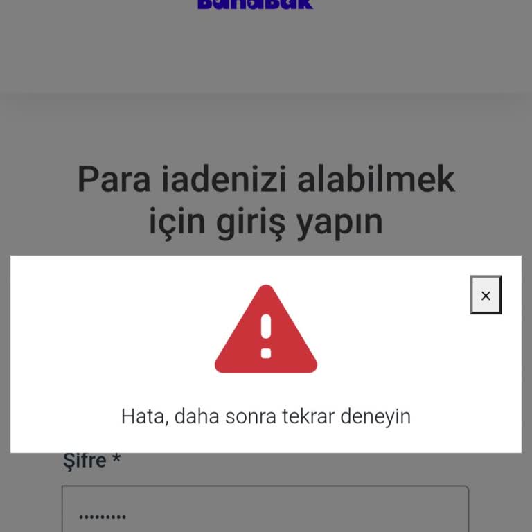 Banabak Uygulamasında 100 TL Çekme Hatası Ve Cevapsız Destek