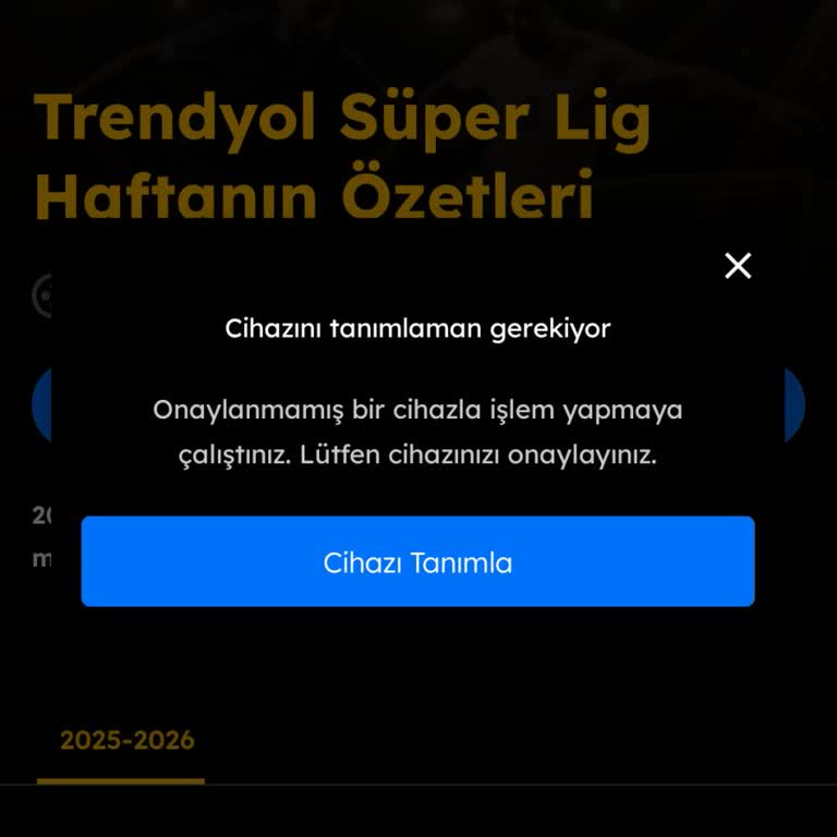 Cihaz Tanımlama Sorunu Nedeniyle Aylık Paketten Hiç İçerik İzleyemiyorum