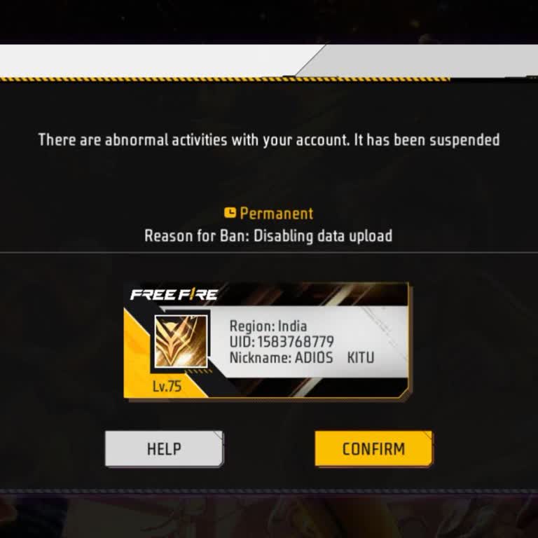 Free Fire UID Permanently Banned After Friend Used Cheats