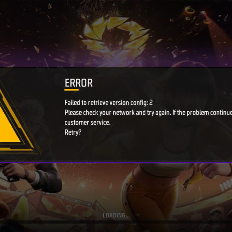 Free Fire MAX “Failed to Retrieve Version Config: 2” Error on Realme C21Y