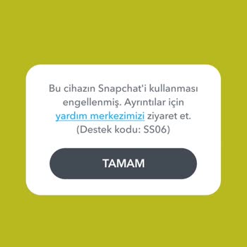 İkinci El Telefonumda Snapchat Engellenmesi İçin Açıklama Ve Çözüm Talebi