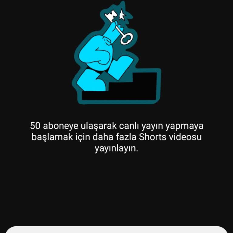Canlı Yayın Açamıyor, Yanıltıcı 50 Abone Uyarısı