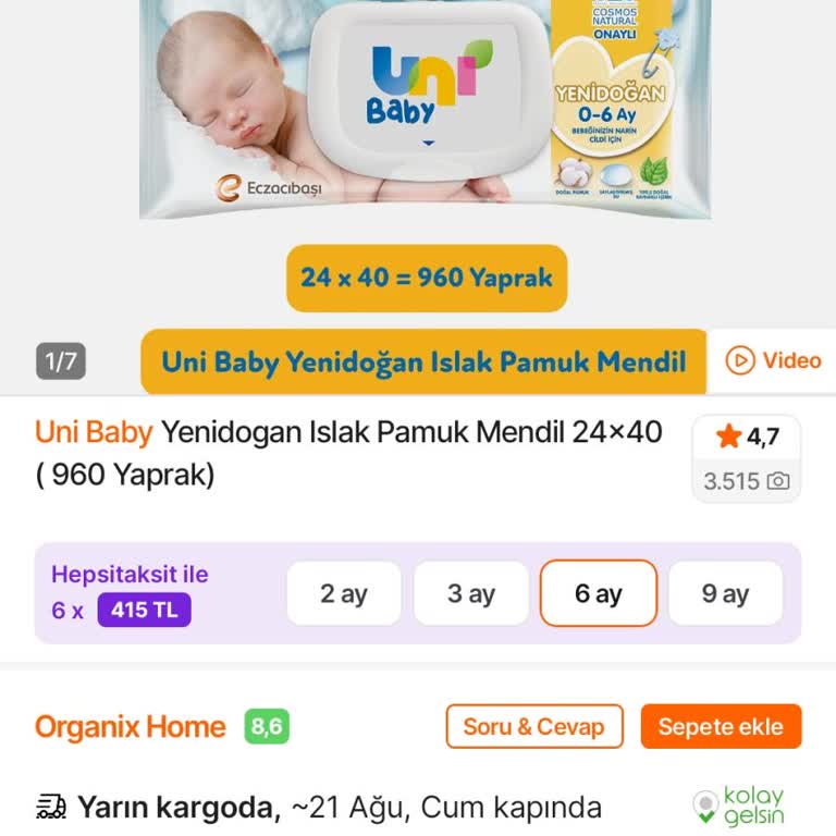 Uni Baby Yenidoğan Islak Mendil Fiyatındaki Uçuruma Açıklık İsteniyor