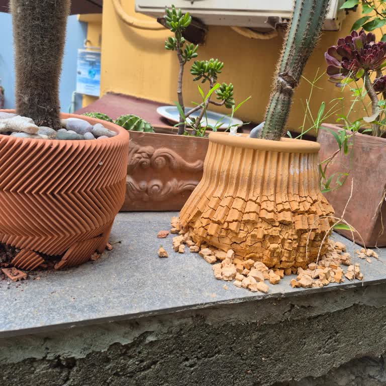 Palmiye Botanik Saksılarının Hızlı Çatlaması Ve Değişim Talebi