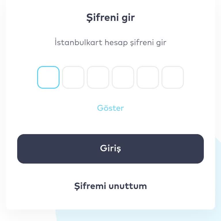 İstanbulkart Öğrenci Kartı Başvurusunda Şifre Girişi Sorunu