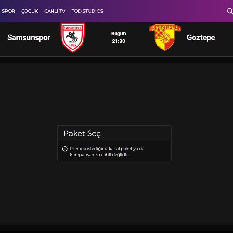Trendyol Süper Lig Maçları Pakette Dahil Değil, Canlı Yardım Alamıyorum