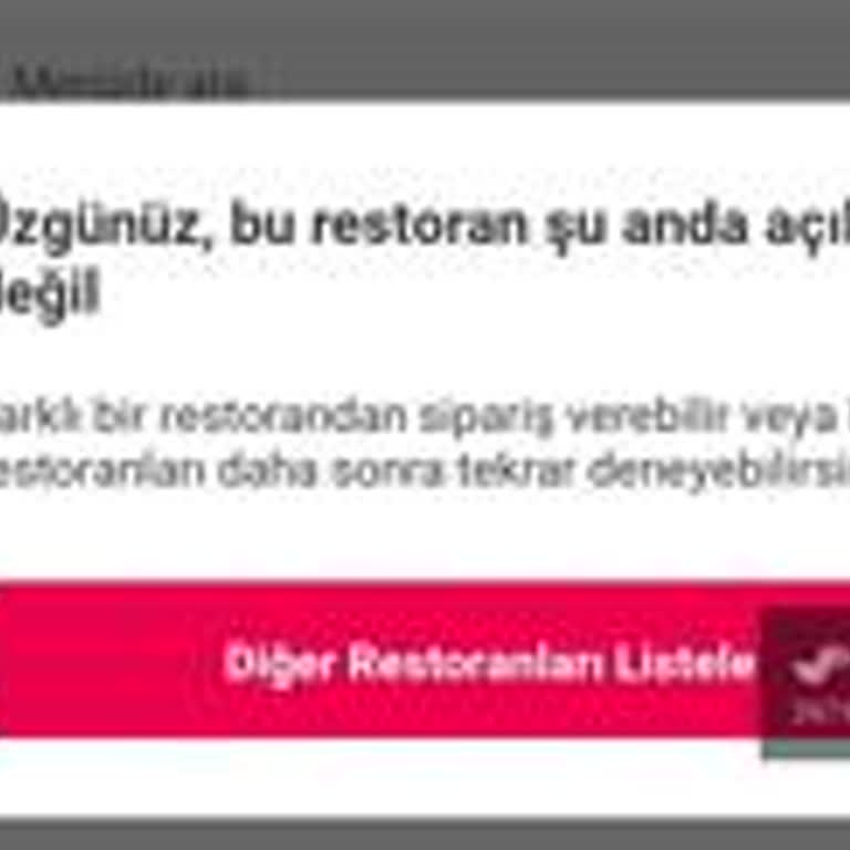 Restoran Açık Görünmesine Rağmen Müşterilere Kapalı Gösteriliyor Ve Menü Görünmüyor