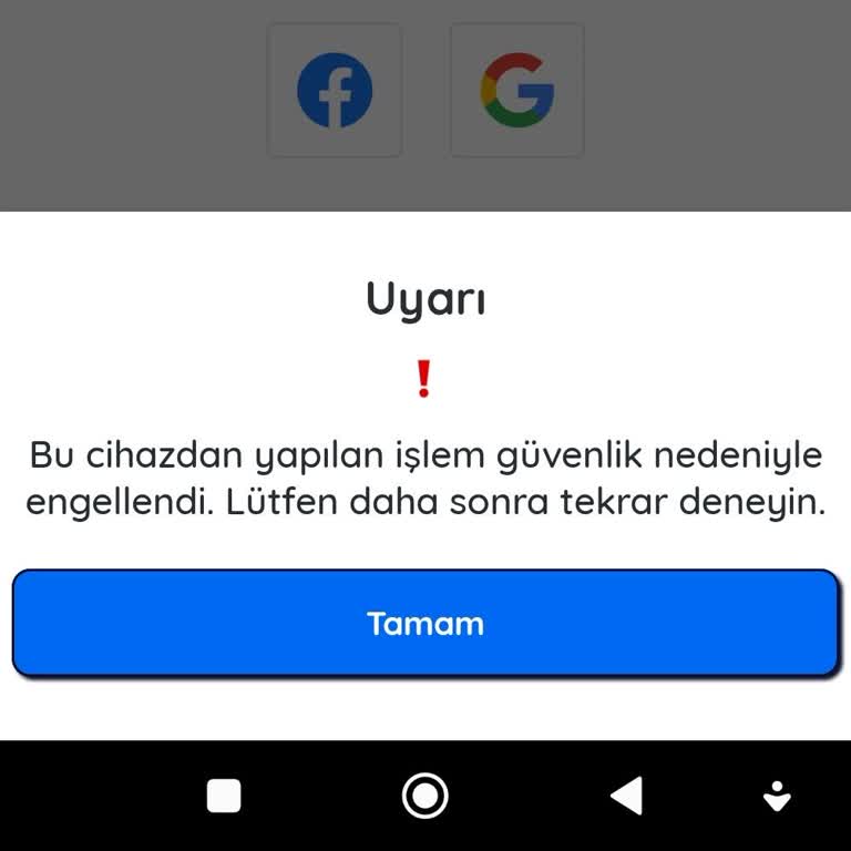 Kazandirio’da Kayıt Olamıyorum, Güvenlik Engeli Hatası