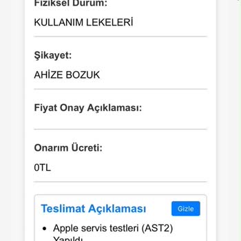 Yeni Telefon Ahizesi 15 Gün İçinde Bozuldu, Servis Kayıtları Çelişkili