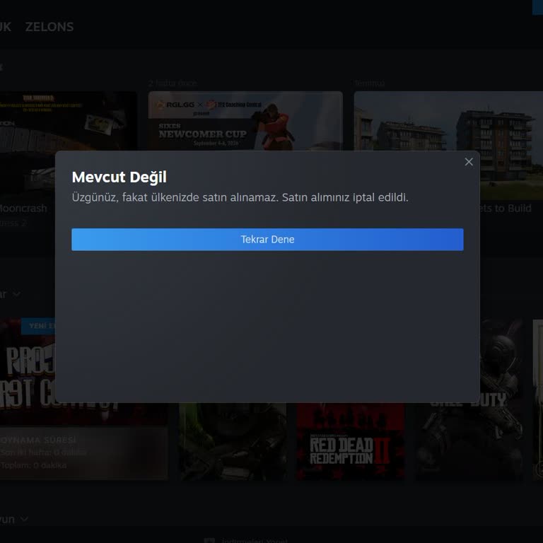Türkiye’de Kullanılamayan Steam Keyi İçin İade Talebi