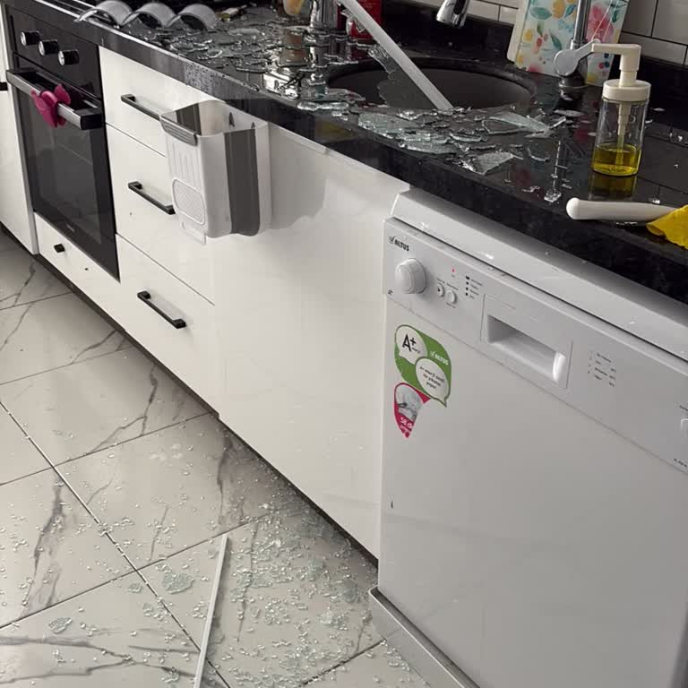 Bosch Buzdolabının Cam Rafı Patladı Elimi Kesti Ve Zeytinyağım Kirlenerek Atıldı