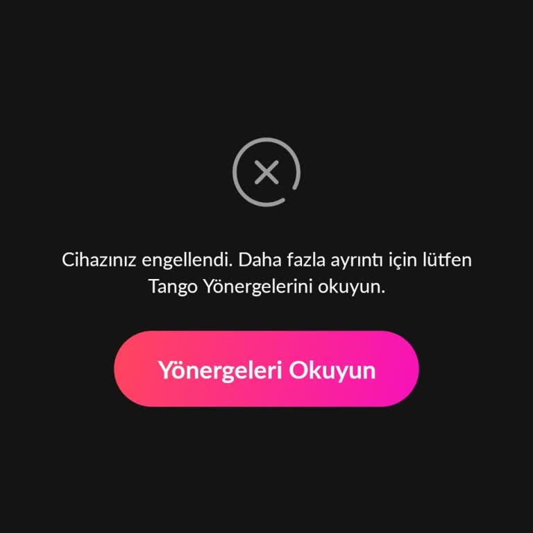 Tango Cihaz Engeli Açıklama Talebi