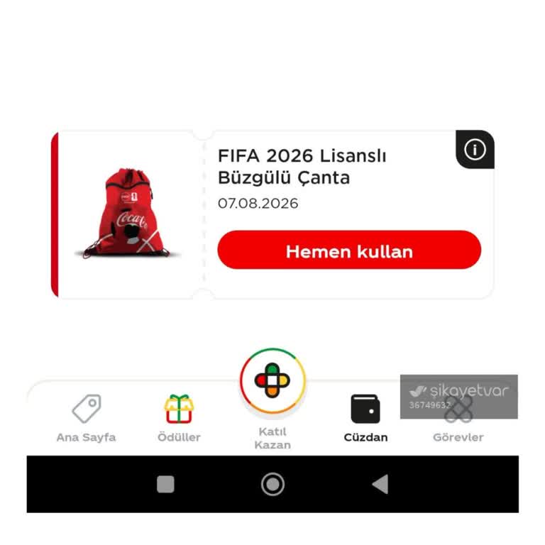 Daha Daha Uygulamasında Kazandığım Çanta Teslim Edilmedi