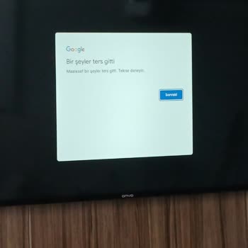 Onvo Televizyonda Google Play Giriş Hatası Tekrarlıyor