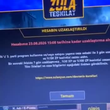 Zula Oyun Hile Uyarısıyla Banlandım, Hileler Bu Kadar Banlanmıyor!